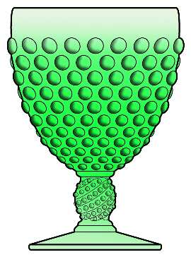 Hobnail Emerald Green (Opalescent)