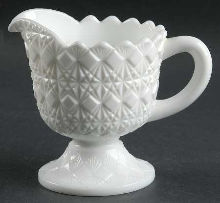 Fine Cut and Block (Milk Glass) by Fenton