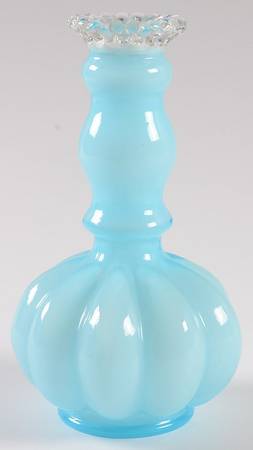 Blue Overlay 6" Flower Vase