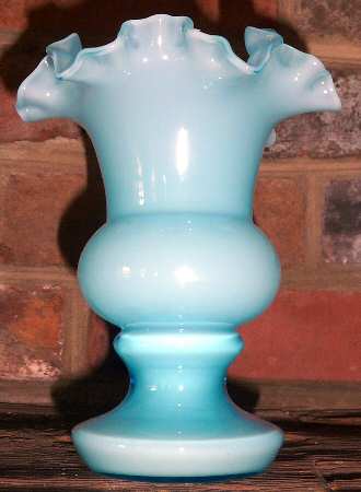 Blue Overlay 6" Flower Vase