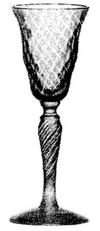 7541 Pink (Diamond Optic) Cordial Glass