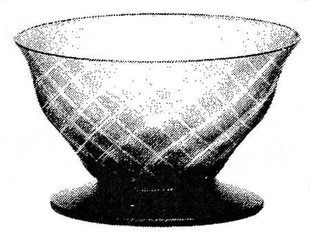 7541 Pink (Diamond Optic) Footed Finger Bowl