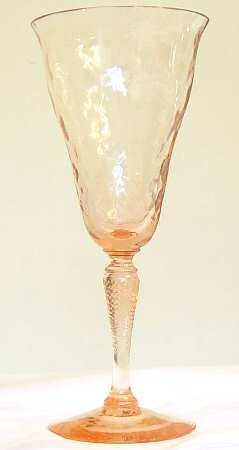 7541 Pink (Diamond Optic) Water Goblet