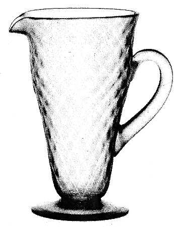 7542 Pink Green (Pink Bowl and Foot, Green Stem) Jug