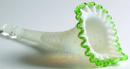 Diamond Lace French Opalescent (Emerald Crest) by Fenton