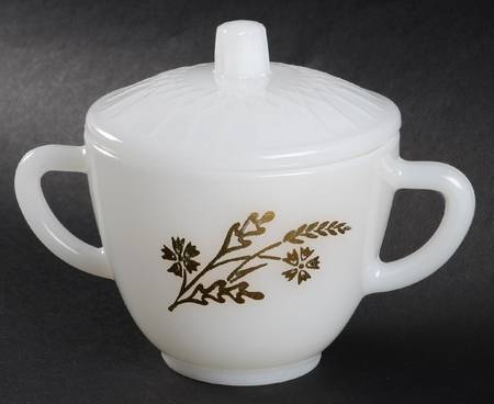 Meadow Gold Sugar Bowl & Lid