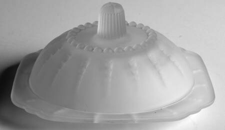 Columbia  Clear (Frosted) Round Covered Butter