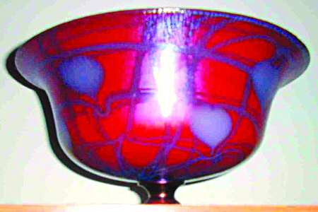 Hanging Heart Red Cobalt by Fenton