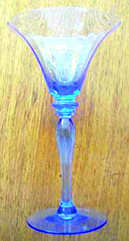 FRY61 Blue Martini Glass