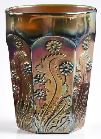 Paneled Dandelion Green (Carnival) by Fenton