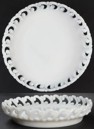 Lacy Edge Milk Glass by Fenton