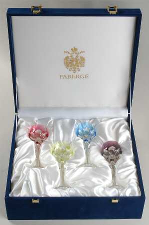 Lausanne Liquor Cocktail (Set/4-Sky,Amethyst,Lt Green,&Pink