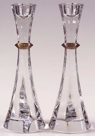 Luminaire (Set of 2) 9" Single Light Candlesticks by Faberge