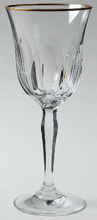 Aurora Gold Trim Water Goblet