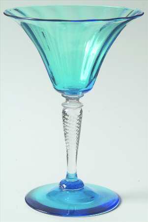 7542 Clear Blue (Clear Stem, Blue Bowl and Foot) by Fry