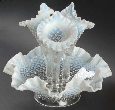 Diamond Lace French Opalescent by Fenton