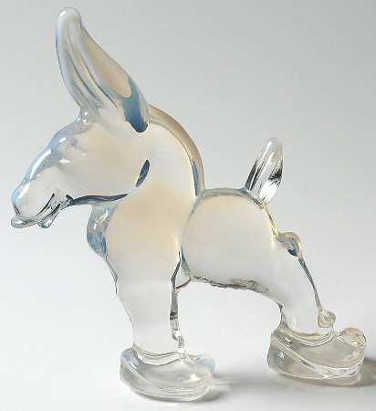 Heisey Animals & Figurines French Opalescent Donkey
