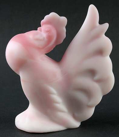 Heisey Animals & Figurines Satin Rosalene Rooster