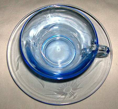 FRY70 Blue Cup & Saucer Set