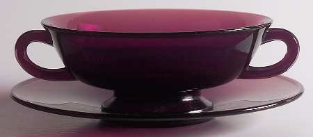 3101 Amethyst Cream Soup & Saucer Set