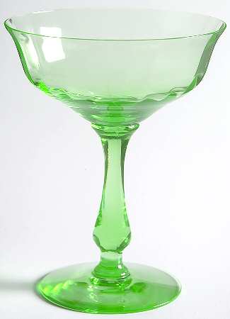 FRY1-3-GREEN (STRAIGHT OPTIC) Champagne/Tall Sherbet