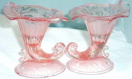 Silvertone Etch Pink (Rose) by Fenton