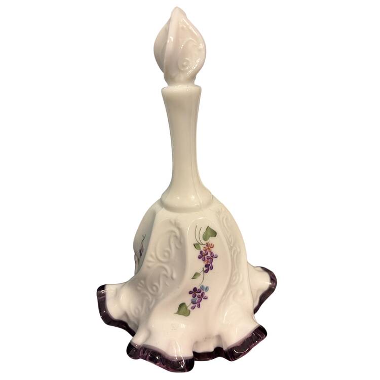 Lilacs (On Plum Crest Milk Glass) by Fenton