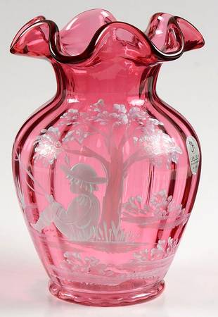 Mary Gregory Cranberry by Fenton