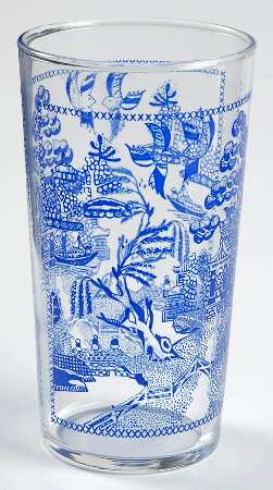 Willow Blue (Stitched Border) 9 Oz Flat Tumbler