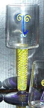 F2G1 Water Goblet by Fine Line Studio Glass