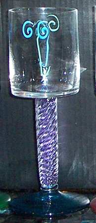 F2G1 Water Goblet by Fine Line Studio Glass