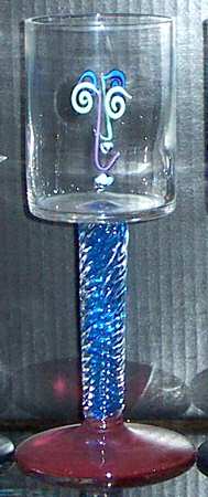 F2G1 Water Goblet by Fine Line Studio Glass