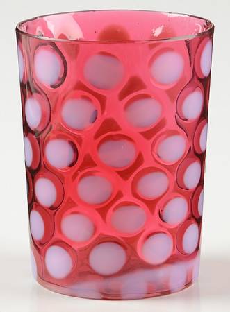 Coinspot Cranberry (Opalescent) by Fenton