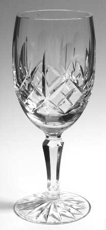 Aran (Round Bowl, Cut Base) Water Goblet by Galway