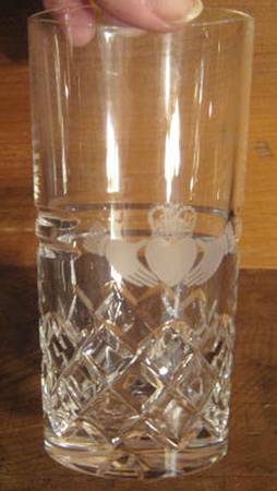 Claddagh Ring (Older, Etched Hands) Highball Glass