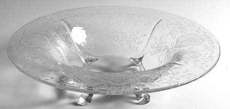 Bridal Bouquet (Stem #35) 12" 4-Toed Footed Bowl