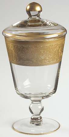 Georgian Gold Candy Dish & Lid