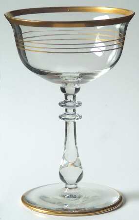 Gold Band (Decoration A, Stem #78) Champagne/Tall Sherbet