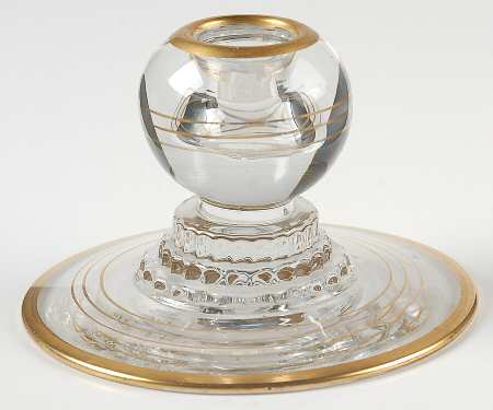 Gold Band (Decoration A, Stem #78) Single Light Candlestick