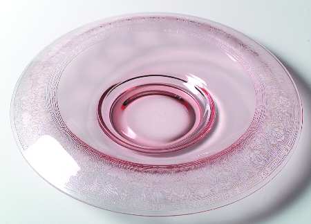 Grecian (Pink Stem) 12" Rolled Edge Bowl