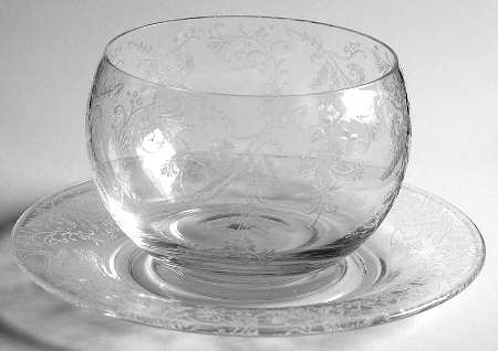 Vesta Clear (Stem 75) Mayonnaise Bowl and Underplate