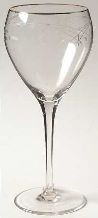 Bellamy Gold Water Goblet by Gorham Crystal