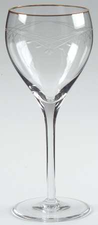 Bellamy Gold Wine Glass by Gorham Crystal