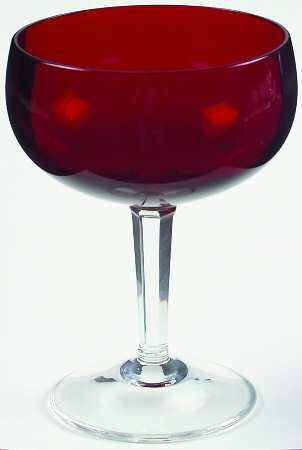 Cabachon Ruby Champagne/Tall Sherbet by Gorham Crystal