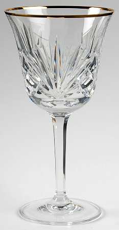 Cherrywood Gold Tall Water Goblet