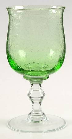 Crystalline Green Wine Glass
