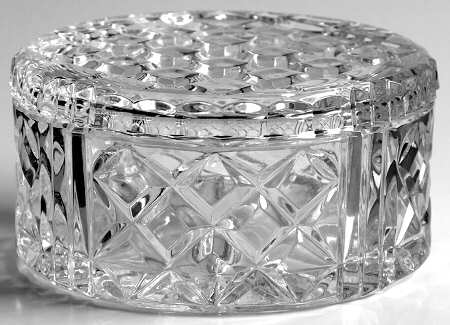 Fairfax Clear Round Box & Lid by Gorham Crystal