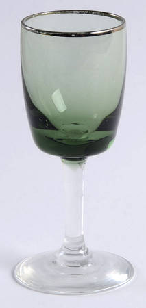 Spring Platinum Green Cordial Glass by Gorham Crystal