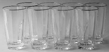 Andante (Platinum Trim) (Set of 8) Highball
