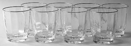 Andante (Platinum Trim) Double Old Fashioned - Set of 8